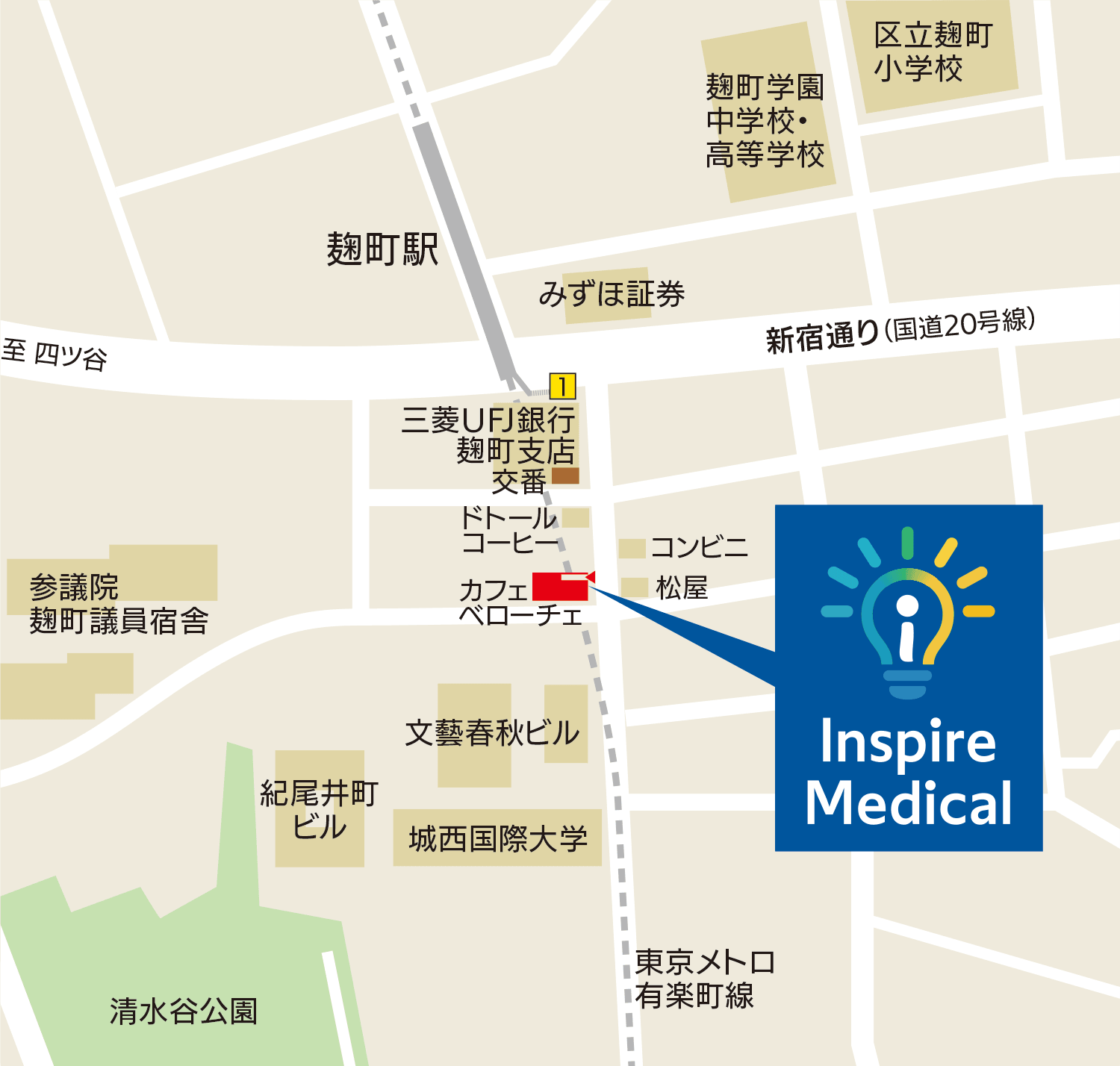 医学部専門予備校 インスパイア・メディカル地図